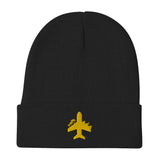 Plane Embroidered Beanie