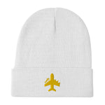 Plane Embroidered Beanie